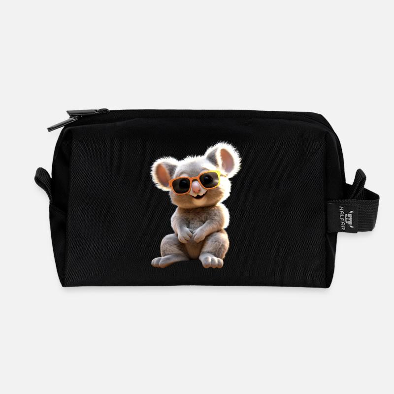 Koala Australien Koalas Koalabär Süßer Koala Bär - Recycelte Kulturtasche - Schwarz