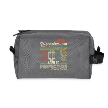Vintage 2015 aged to perfection - Recycled Toiletry Zip Bag - anthracite - Front