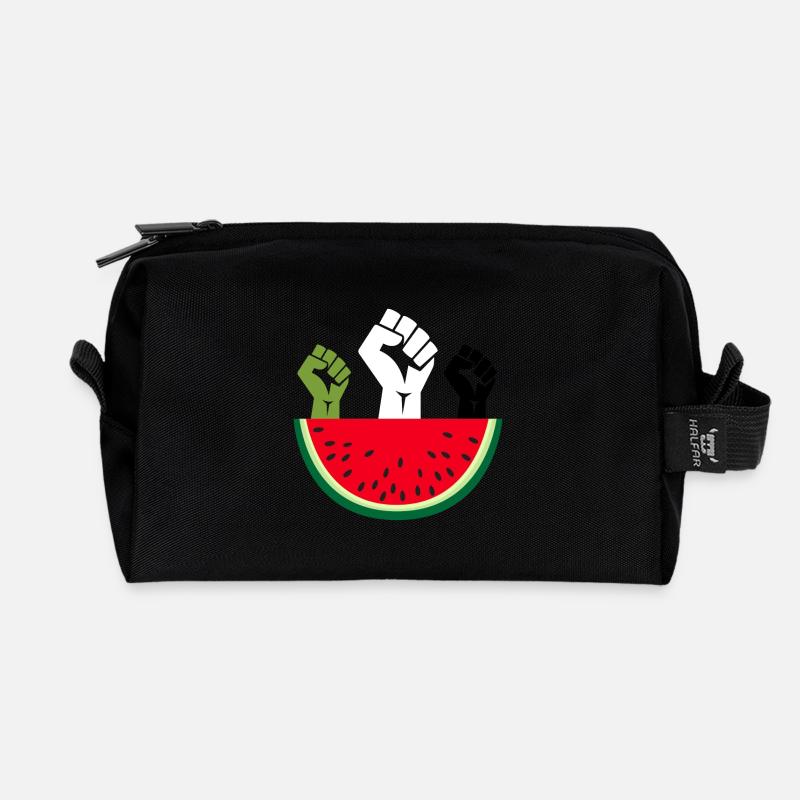 FREE PALESTINE - Recycelte Kulturtasche - Schwarz