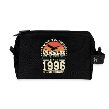 1996 Geburtstagsgeschenk 1996 Jahrgang 1996 Geschenk - Recycelte Kulturtasche - Schwarz - Vorne