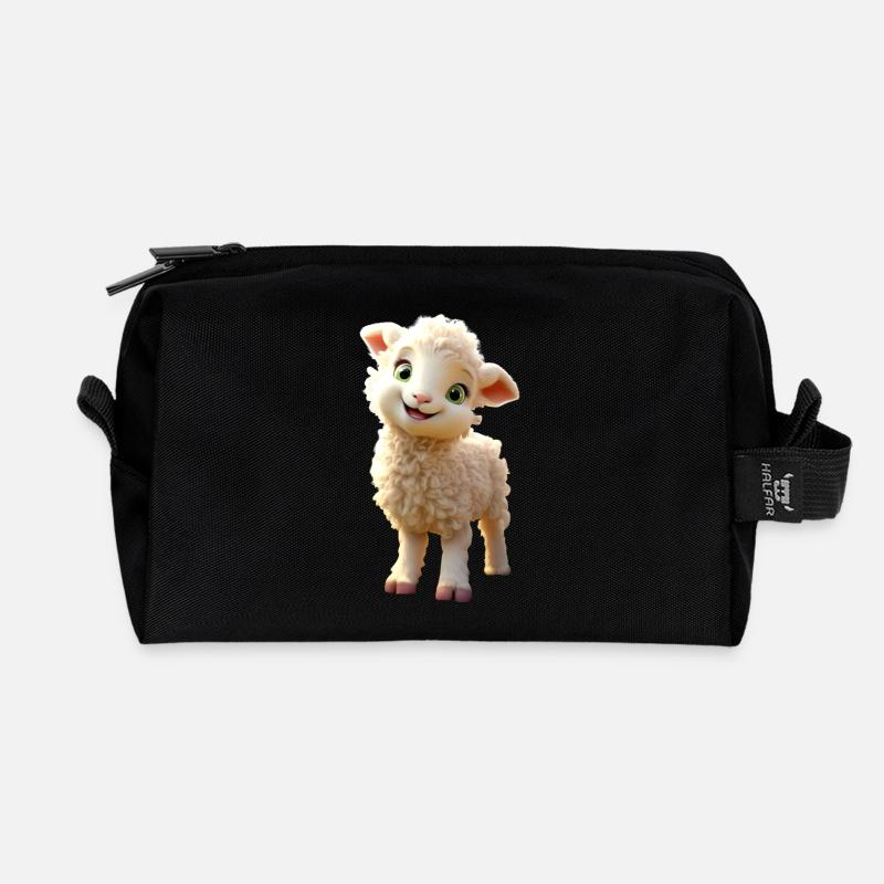 Schaf Lamm Mäh Schäfchen Schäfer Süße Schafe Schaf - Recycelte Kulturtasche - Schwarz