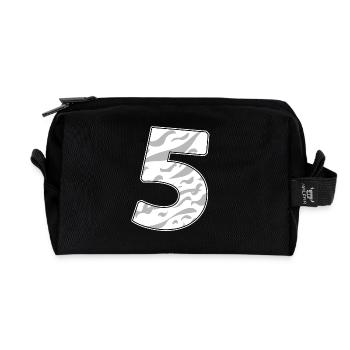 5 - Recycled Toiletry Zip Bag - black - Front