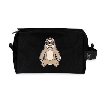 Paresseux Motif Animal - Trousse de toilette en tissu recyclé - noir - Devant