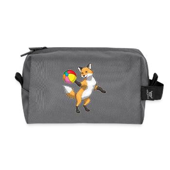 Fox Swimming Water Polo Summer - Recycled Toiletry Zip Bag - anthracite - Front