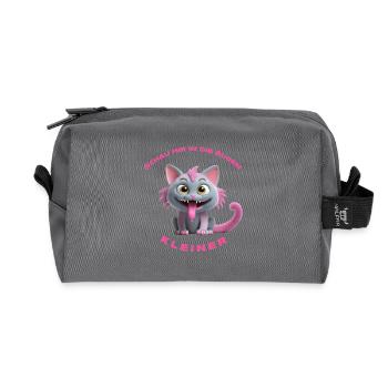 Regarde-moi dans les yeux petit - Trousse de toilette en tissu recyclé - anthracite - Devant