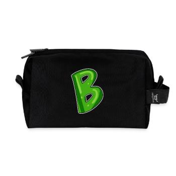 Buchstabe B - Anfangsbuchstabe B - Recycelte Kulturtasche - Schwarz - Vorne