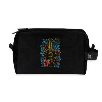 Hawaii Music Retro Look - Recycled Toiletry Zip Bag - black - Front
