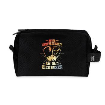 Kickboxer Großvater - Recycelte Kulturtasche - Schwarz - Vorne