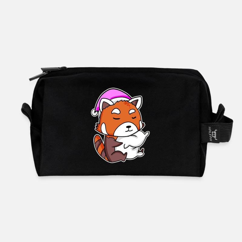 Westlicher Kleiner Panda - Recycelte Kulturtasche - Schwarz