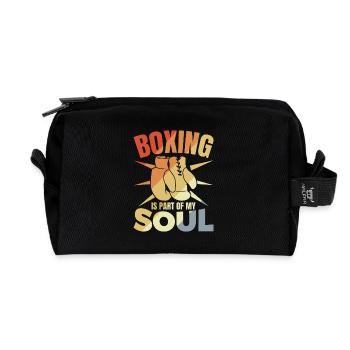 La boxe fait partie de mon âme - Trousse de toilette en tissu recyclé - noir - Devant