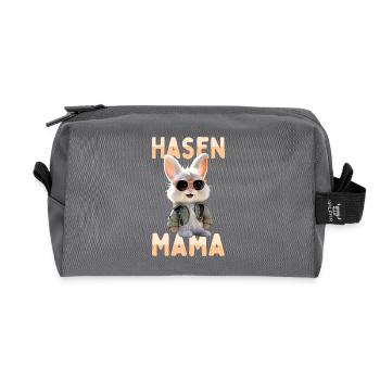 Bunnies Mom Mother's Day Rabbit Bunny Mom Bunny - Recycled Toiletry Zip Bag - anthracite - Front