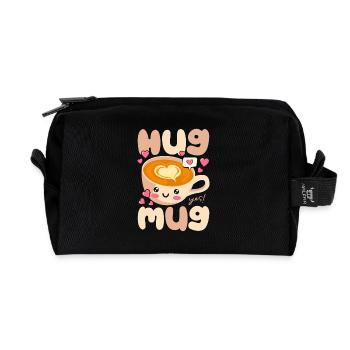 Morgendliche Kuschel-Frühstücksschüssel! - Recycelte Kulturtasche - Schwarz - Vorne