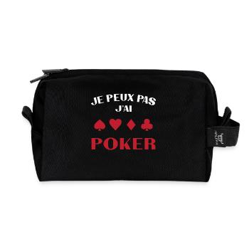 Je Peux Pas J'ai Poker Cadeau - Trousse de toilette en tissu recyclé - noir - Devant
