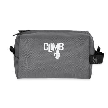 Climb Bouldering - Recycled Toiletry Zip Bag - anthracite - Front