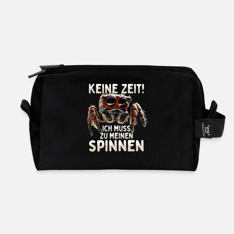 Spinne Vogelspinne Tarantel Muss Zu Meinen Spinnen - Recycelte Kulturtasche - Schwarz