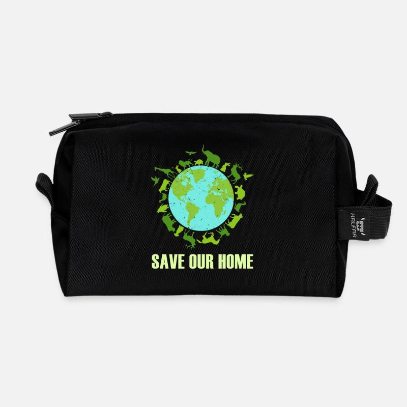 Save Our Home - Recycelte Kulturtasche - Schwarz