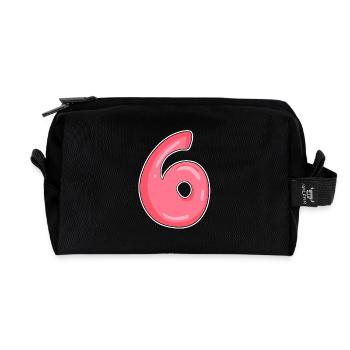 6 - Recycled Toiletry Zip Bag - black - Front