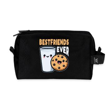 Milch Und Kekse Beste Freunde Immer Lustiger Morgen - Recycelte Kulturtasche - Schwarz - Vorne