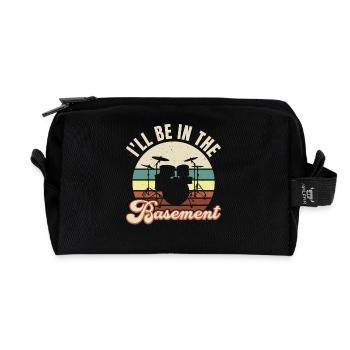 I'LL BE IN THE BASEMENT - Recycled Toiletry Zip Bag - black - Front