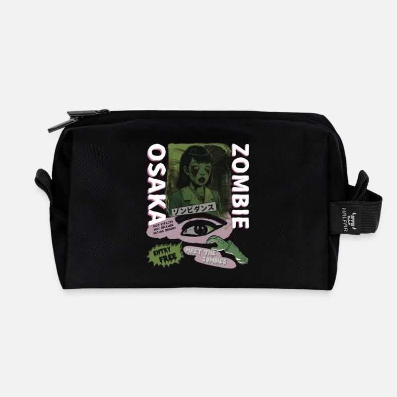 Osaka Zombie Girl - Recycelte Kulturtasche - Schwarz