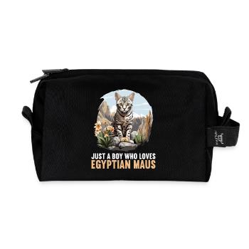 Egyptian Mau Kitten Cat Egyptian Mau - Recycled Toiletry Zip Bag - black - Front