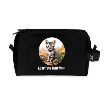 Egyptian Mau Kitten Cat Egyptian Mau - Recycled Toiletry Zip Bag - black - Front