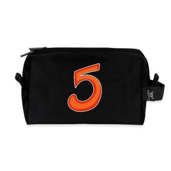 5 - Recycled Toiletry Zip Bag - black - Front