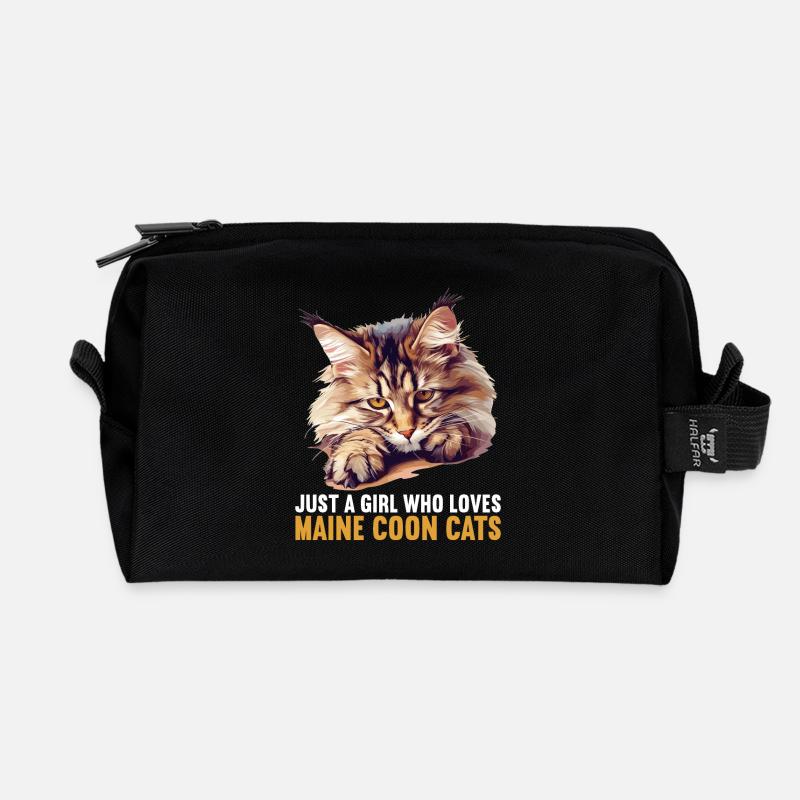 Maine Coon Kätzchen Maine Coon Katze - Recycelte Kulturtasche - Schwarz