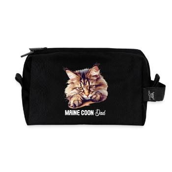 Maine Coon Kätzchen Maine Coon Katze - Recycelte Kulturtasche - Schwarz - Vorne