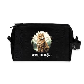 Maine Coon Kätzchen Maine Coon Katze - Recycelte Kulturtasche - Schwarz - Vorne