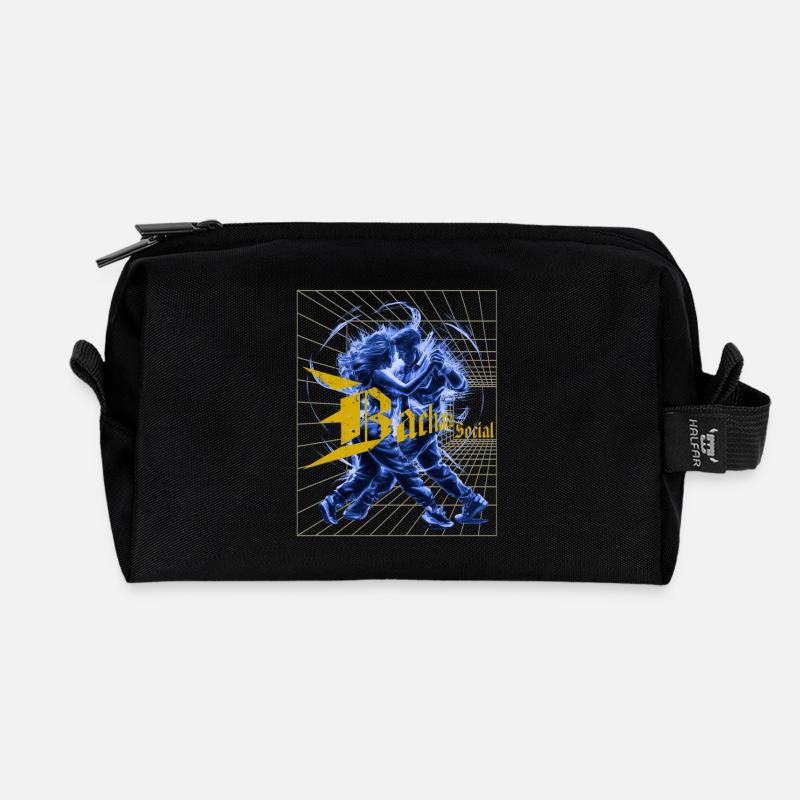 Bachata Social Perspective Festivals - Recycled Toiletry Zip Bag - black