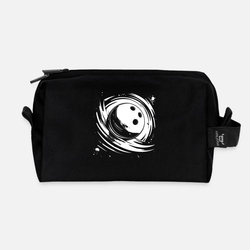 Bowling - Recycelte Kulturtasche - Schwarz