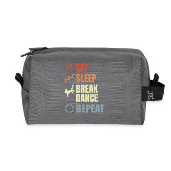 Eat Sleep Break Dance Repeat - Recycelte Kulturtasche - Anthrazit - Vorne