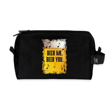Beer Me Beer You - Recycled Toiletry Zip Bag - black - Front