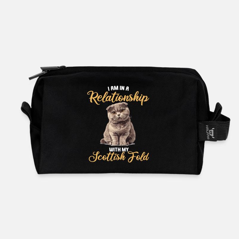 Scottish Fold Kätzchen Scottish Fold Katze - Recycelte Kulturtasche - Schwarz