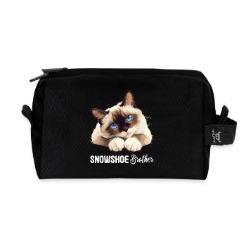 Chaton raquette Chat raquette - Trousse de toilette en tissu recyclé - noir - Devant
