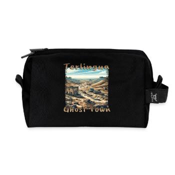 Terlingua Geisterstadt Texas Wüste Grunge - Recycelte Kulturtasche - Schwarz - Vorne