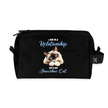 Chaton raquette Chat raquette - Trousse de toilette en tissu recyclé - noir - Devant