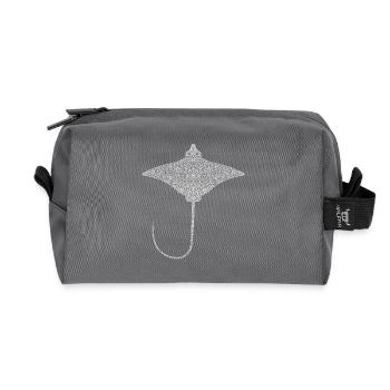 Ray – Elegant Float of the Seas - Recycled Toiletry Zip Bag - anthracite - Front