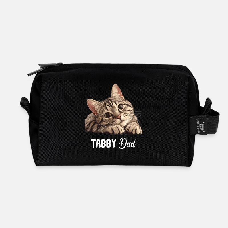 Tabby Kätzchen Tabby Katze - Recycelte Kulturtasche - Schwarz