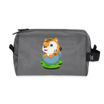Tiger Tasse - Recycelte Kulturtasche - Anthrazit - Vorne
