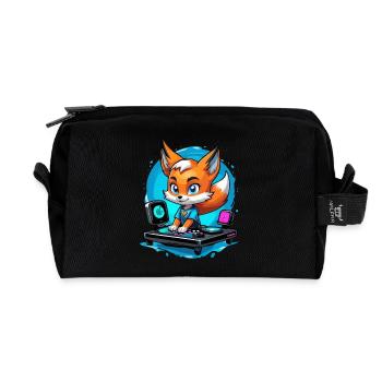 Musiker Fuchs DJ - Recycelte Kulturtasche - Schwarz - Vorne