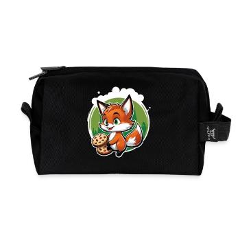 Foxy Pastry - Recycelte Kulturtasche - Schwarz - Vorne