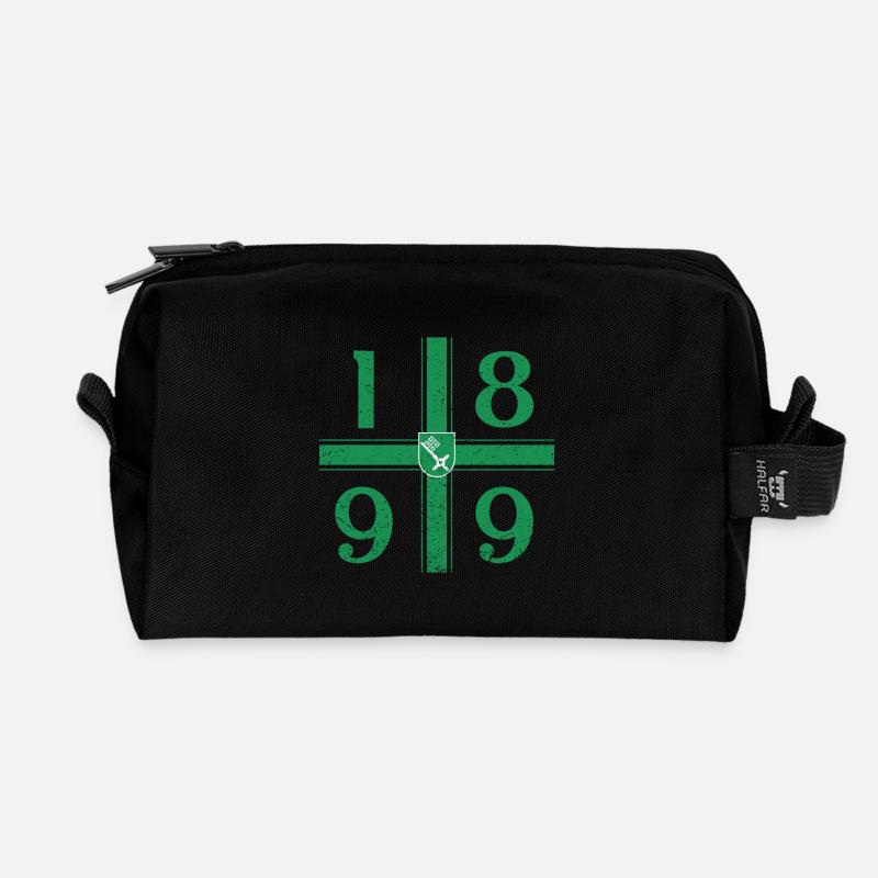 Bremen Fußball mit Kreuz - Recycelte Kulturtasche - Schwarz