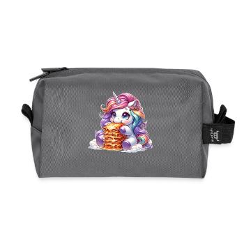 Lasagne italienne licorne magique - Trousse de toilette en tissu recyclé - anthracite - Devant