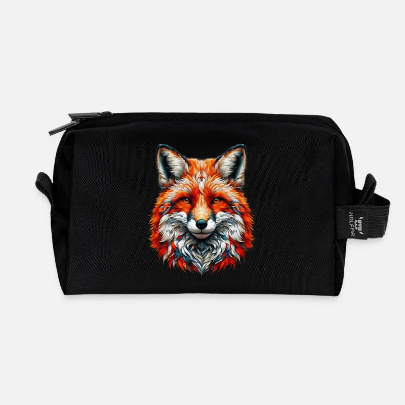 Fuchs - Recycelte Kulturtasche - Schwarz