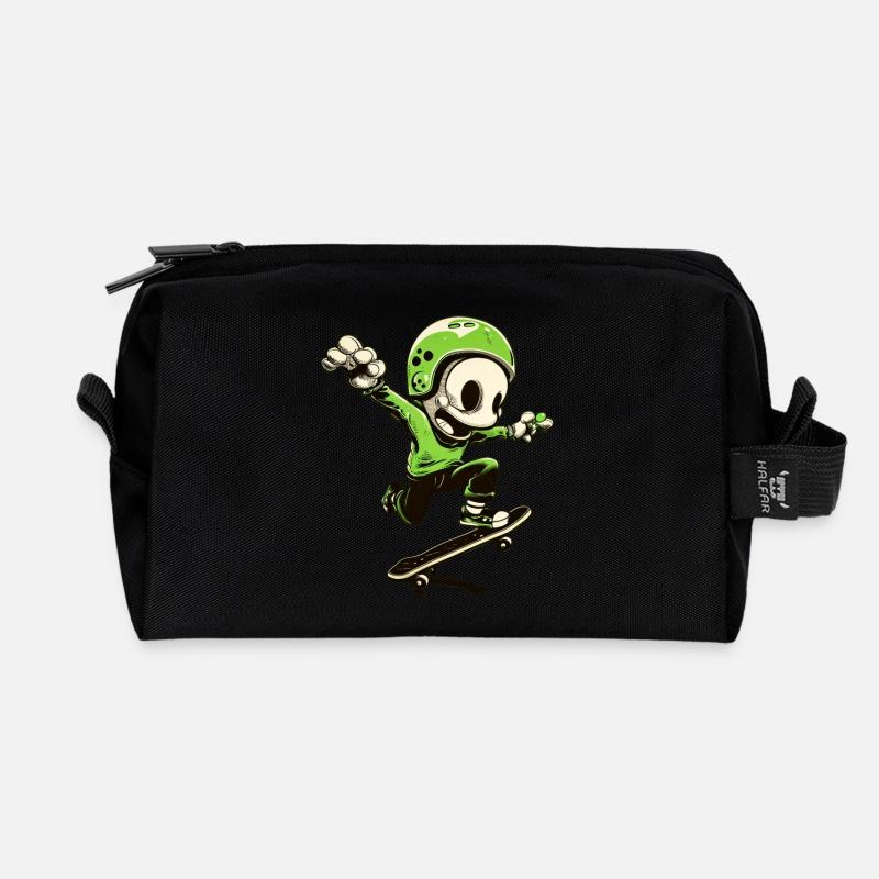 Skully Pete - Recycelte Kulturtasche - Schwarz