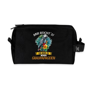 Graupapageien Graupapagei - Recycelte Kulturtasche - Schwarz - Vorne