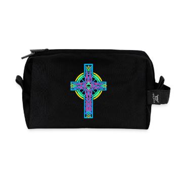 Jesus Gott Kreuz Kreuze Kruzifix - Recycelte Kulturtasche - Schwarz - Vorne