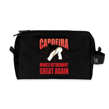 Capoeira makes retirement great again - Recycled Toiletry Zip Bag - black - Front